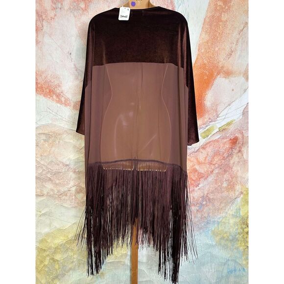Free People Velvet Dreams Fringe Kimono - Picture 6 of 7